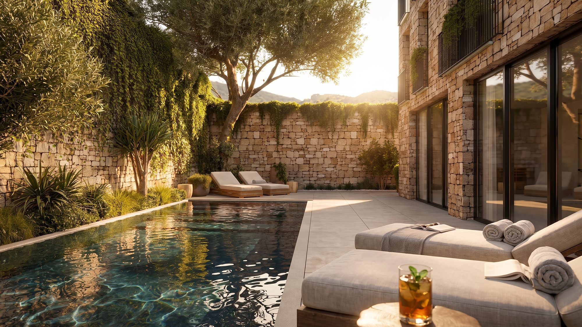 Private villa pool at Twelve Stones