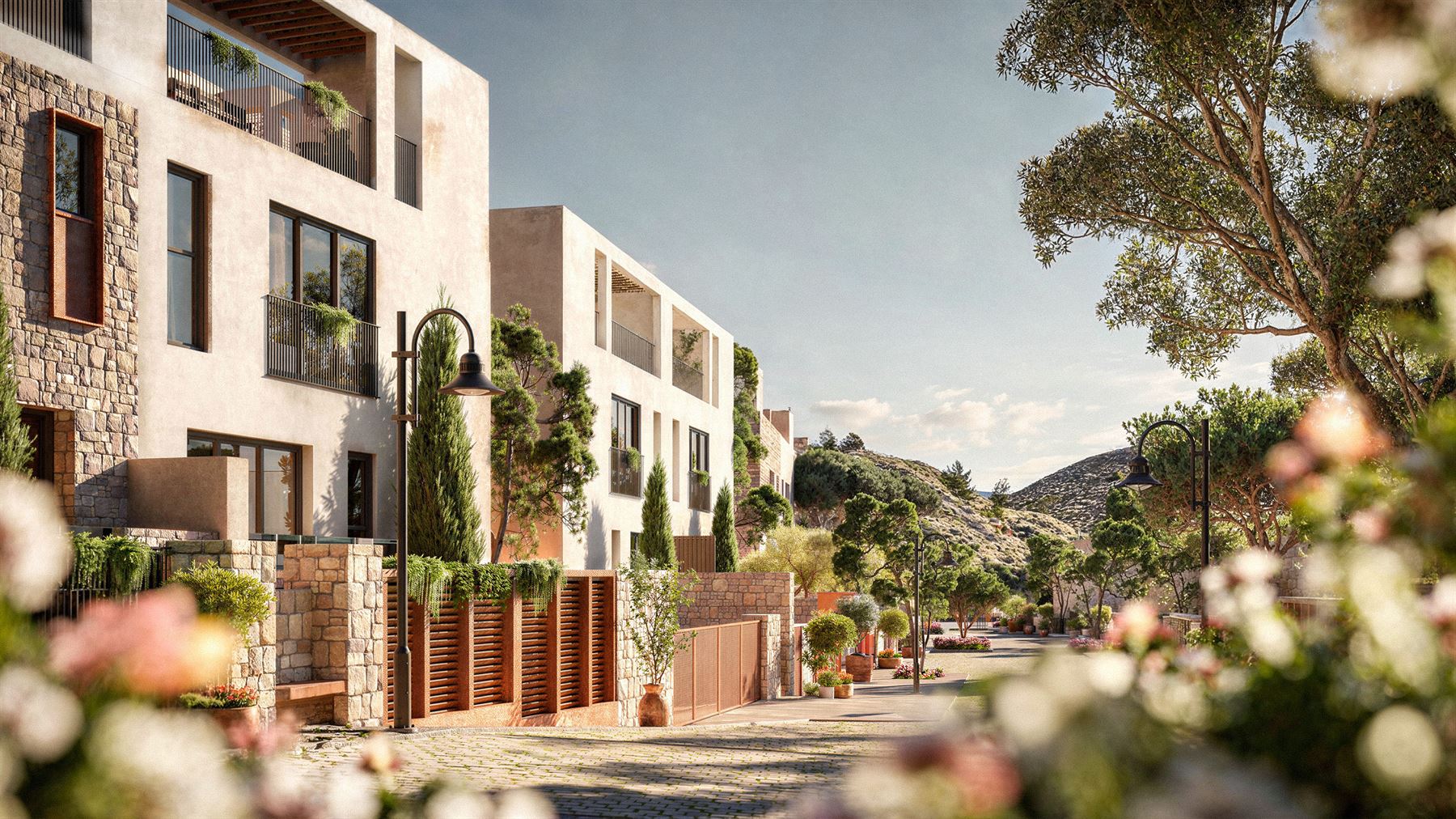 Villa street at Twelve Stones